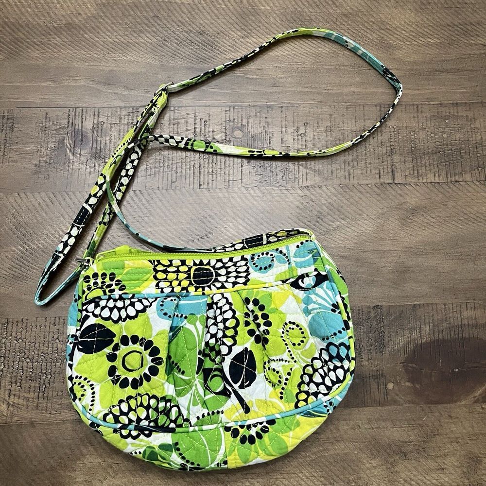 Vera Bradley Frannie Lime's Up‎ shoulder bag, cross body adjustable